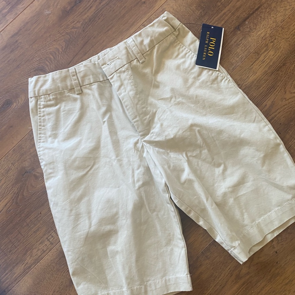 Boys Khaki Polo Shorts NWT Size 12